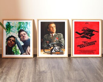 Inglourious Basterds Movie Poster Set of 3 | Quentin Tarantino Cult Cinema Film Art