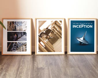 Inception Movie Poster Set of 3 | Christopher Nolan Cult Cinema Film Art