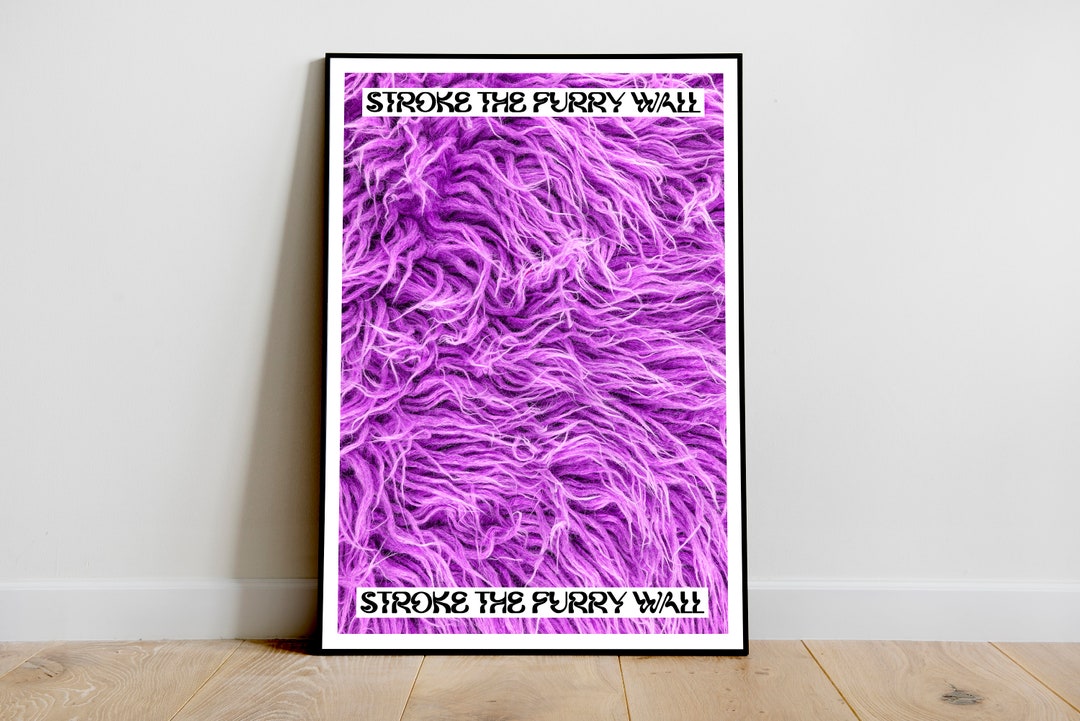 Get Him To The Greek Furry Wall Stroke the Furry Wall Pink Fluffy Abstract Modern Contemporary Art Wall