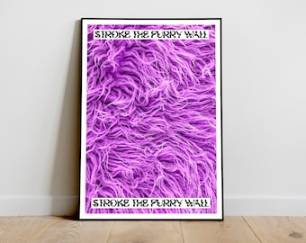 Stroke The Furry Wall Pink Fluffy Abstract Art Wall Poster Print Get Him To The Greek