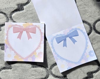 Ribbon Heart Notepad