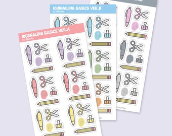 Journaling Basics Sticker Sheet | Deco Sticker | Bullet Journaling | Bujo | Planner | Junk Journaling | Scrapbooking