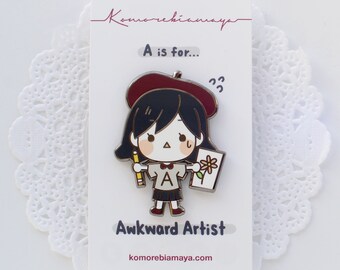 Awkward Artist Enamel Pin