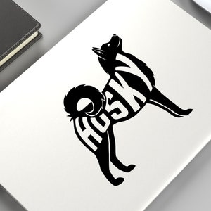 Husky Dog Vinyl Decal - Majestic Design for Husky Lovers - Cut-out Sticker for Cars, Laptops