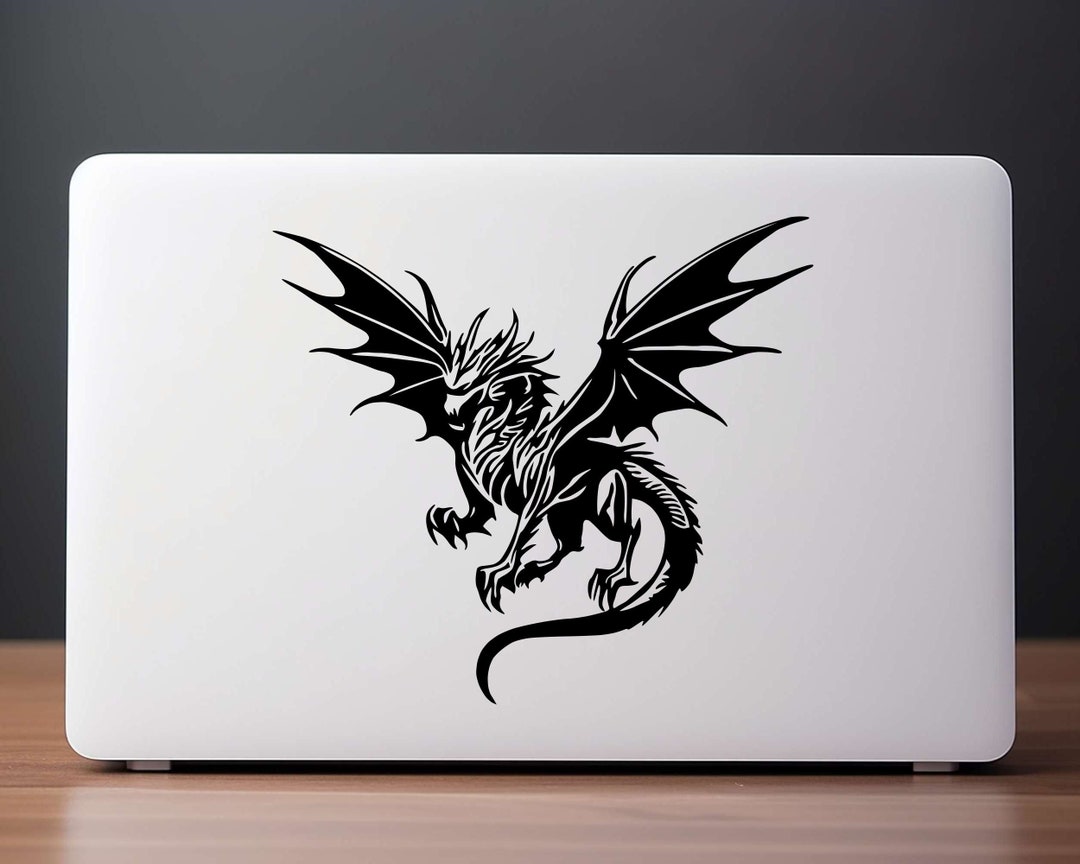 Fierce Dragon Decal · Mythical Vinyl Art Sticker for Laptop, Car ...