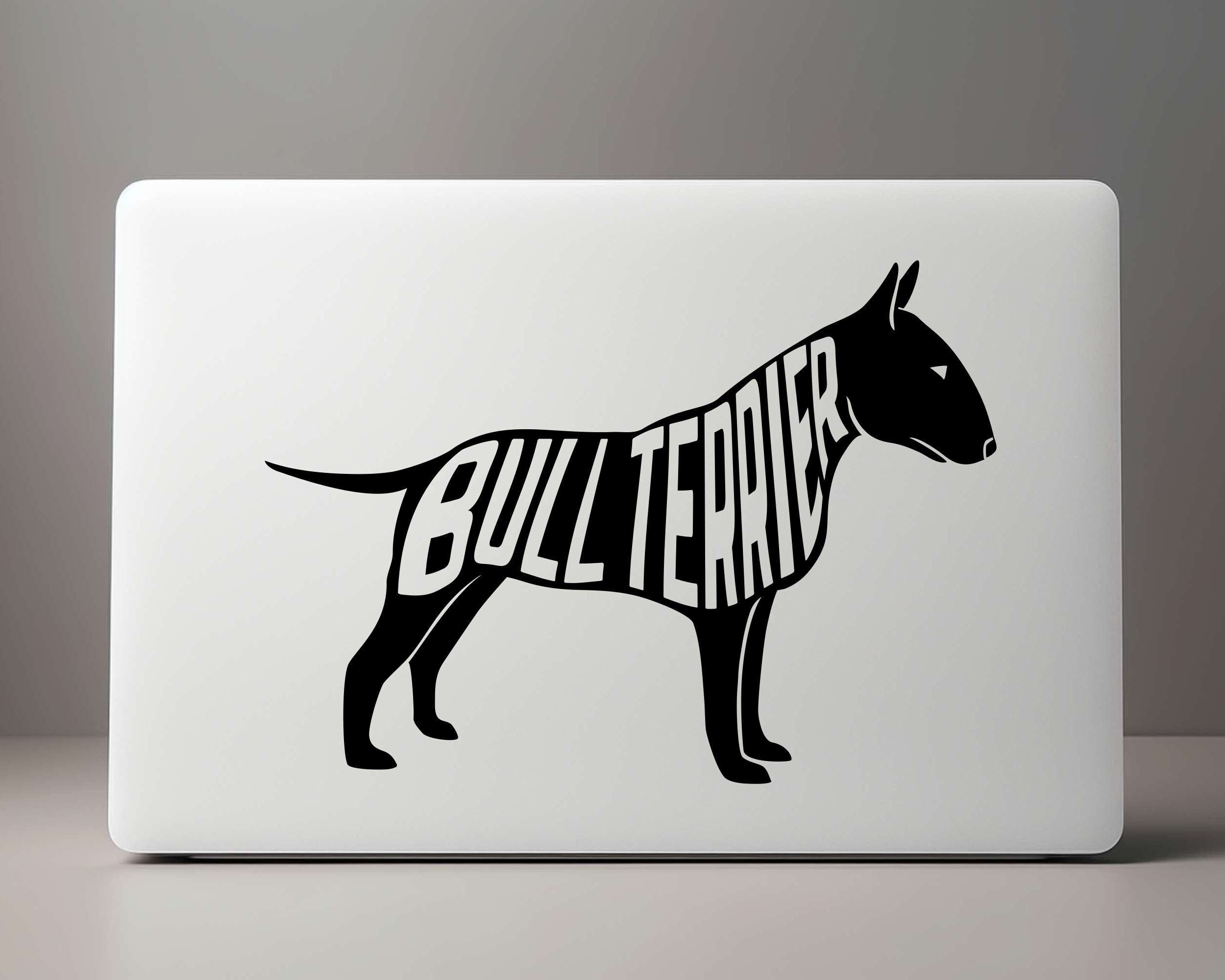 Bull Terrier Decal · Cute Art Sticker for Laptop, Car Window, Tumbler · Quality Waterproof Vinyl · Cool Decor Gift · Made in Australia