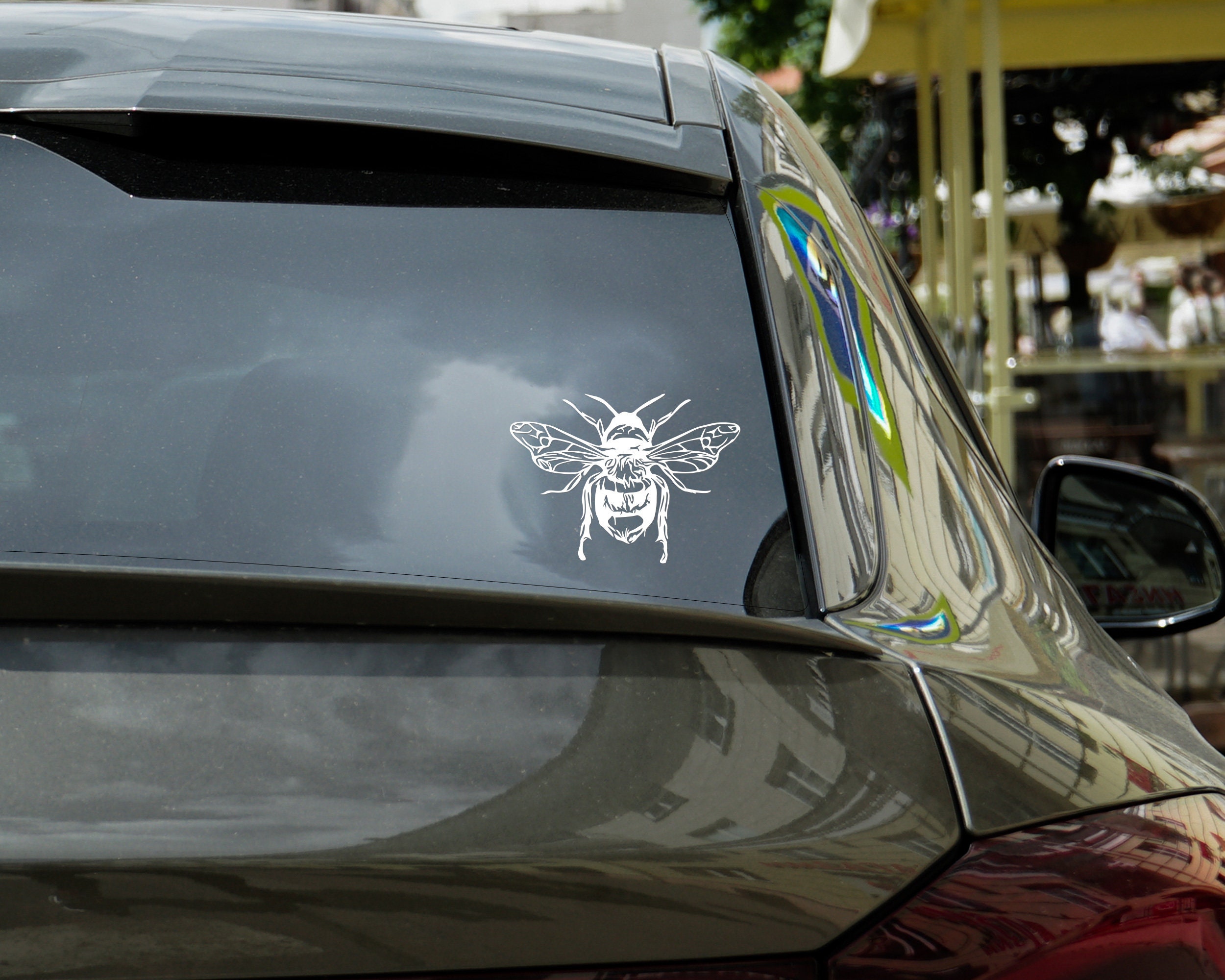 Bee Decal · Realistic Vinyl Cut Art Sticker for Car Window, Laptop ...