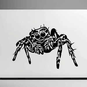 Jumping Spider Decal · Unique Vinyl Art Sticker for Laptop, Car Window · Quality Waterproof Decor · Cute Cool Gift · Made in Australia