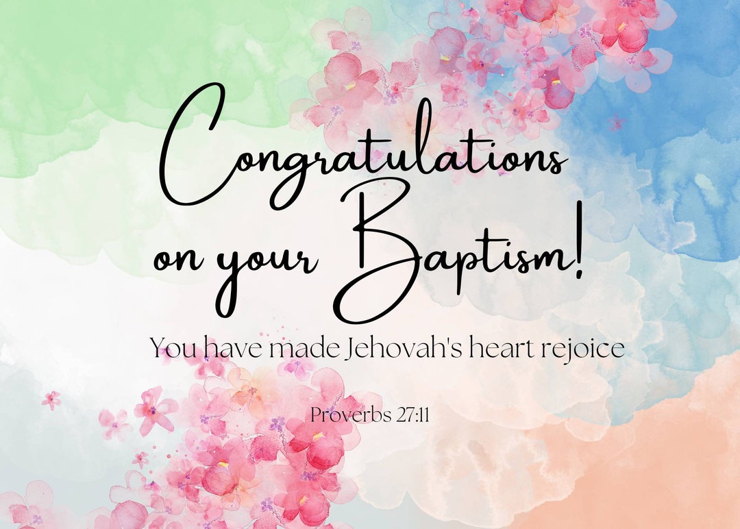 Baptism Congratulations Card Etsy