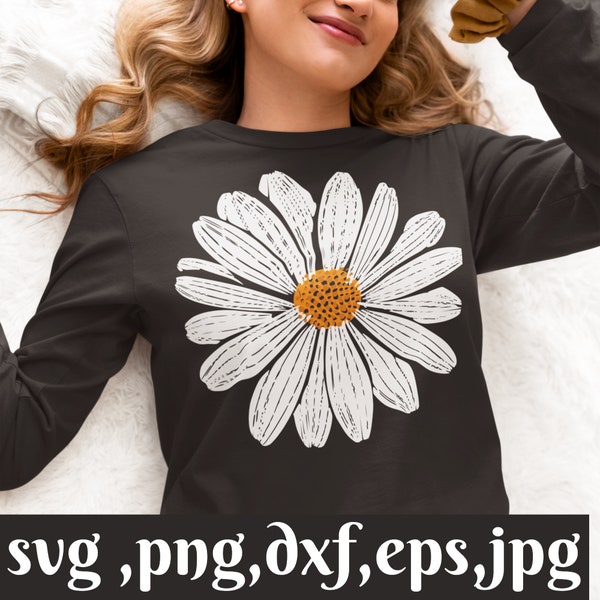 Daisy t shirt svg, Daisy Svg Bundle,Wildflower svg,Botanical Flower Clipart,Floral Svg,Sunflower Svg,Svg Files For Cricut,Sublimation Design