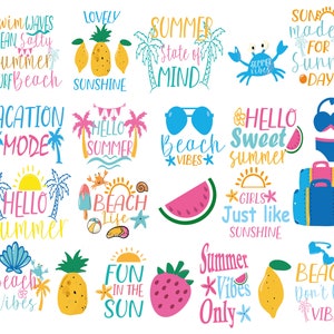 Summer stickers SVG Bundle |Summer svg| Aesthetic Sticker| Sticker Beach |Summer Fruits Clipart| digital planner stickers| laptop stickers
