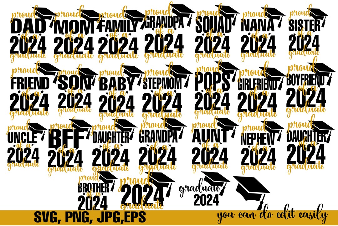 Graduation Svg,proud Mom of a 2024 Senior SVG Png,proud Senior Family ...
