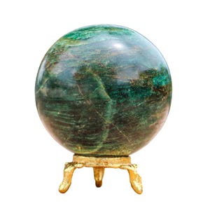 Green Kyanite Sphere: Energy Amplifying Crystal Ball, 65mm