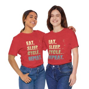 Eat Sleep Cycle Repeat T-Shirt|Cycling T Shirt | Bike Riding Tee &#39; Cycling Gift| Cycopath Shirt|Funny Cycling Shirt|Bike Lover Shirt|T-Shirt