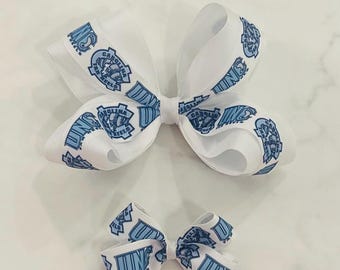 UNC Chapel Hill Carolina Tar Heels Girl & Doll Matching Hair Bows