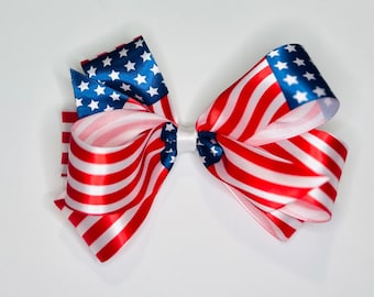 American Flag Boutique Hair Bow