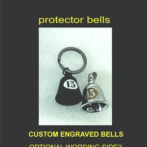 Lucky 13 biker bell, gremlin bell, protector bell, rider bell, good luck charm