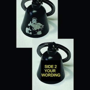 Biker bell Johnny Cash middle finger custom, gremlin bell, protector bell,