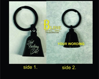 Custom Engraved Biker Bell: Good Luck Motorcycle Ride Gremlin Bell