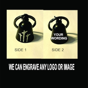 Custom protector, biker, gremlin bell engraved
