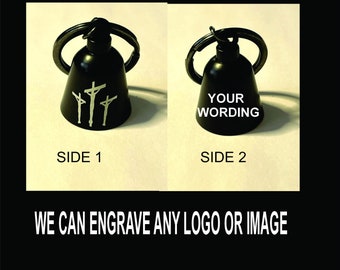 Custom protector, biker, gremlin bell engraved