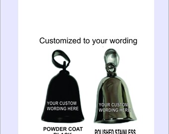 Custom Engraved Motorcycle Bell: Stainless Steel Biker Gremlin Bell
