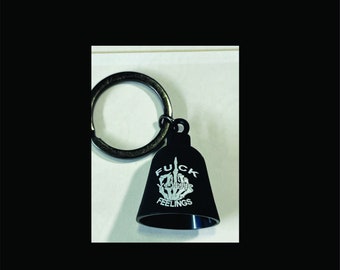biker bell, gremlin bell middle finger custom engraved