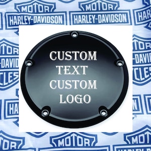 Harley custom made derby cover your text or logo, twin cam , milwaukee 8, Sportster