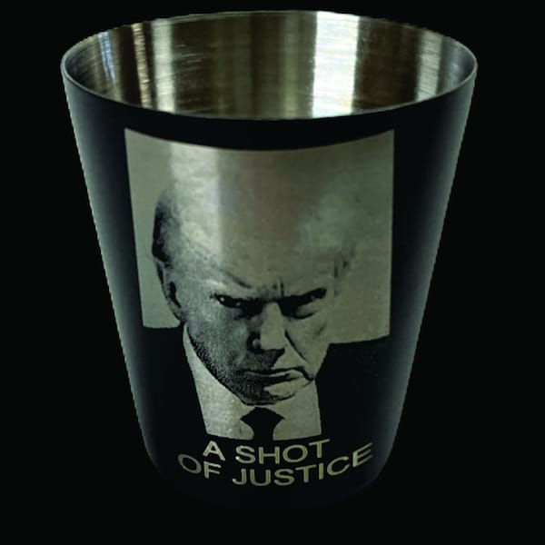 Tasse à Shot Humour Donald Trump - « Jail » Avec Serrure - 284 Ml - Métal - Neuf
