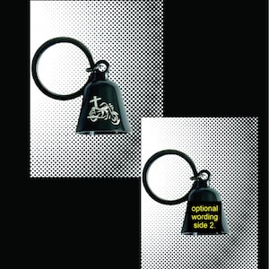 rider bell, gremlin bell, biker bell custom engraving