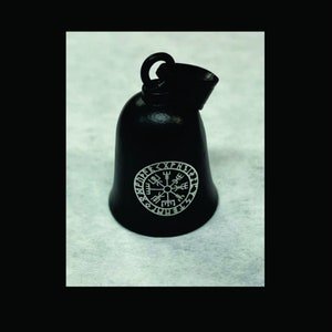 Nordic compass, Vegvisir biker bell, gremlin bell, protector bell, custom engraved