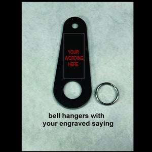 motorcycle bell hanger custom engraved with your wording, biker bell, protector bell, gremlin bell