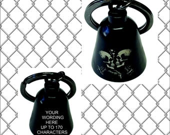 Timbre de motociclista grabado personalizado: Timbre Gremlin con calaveras besándose