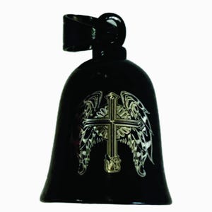 Biker Bell Motorcycle Bell Angel Cross Engraving