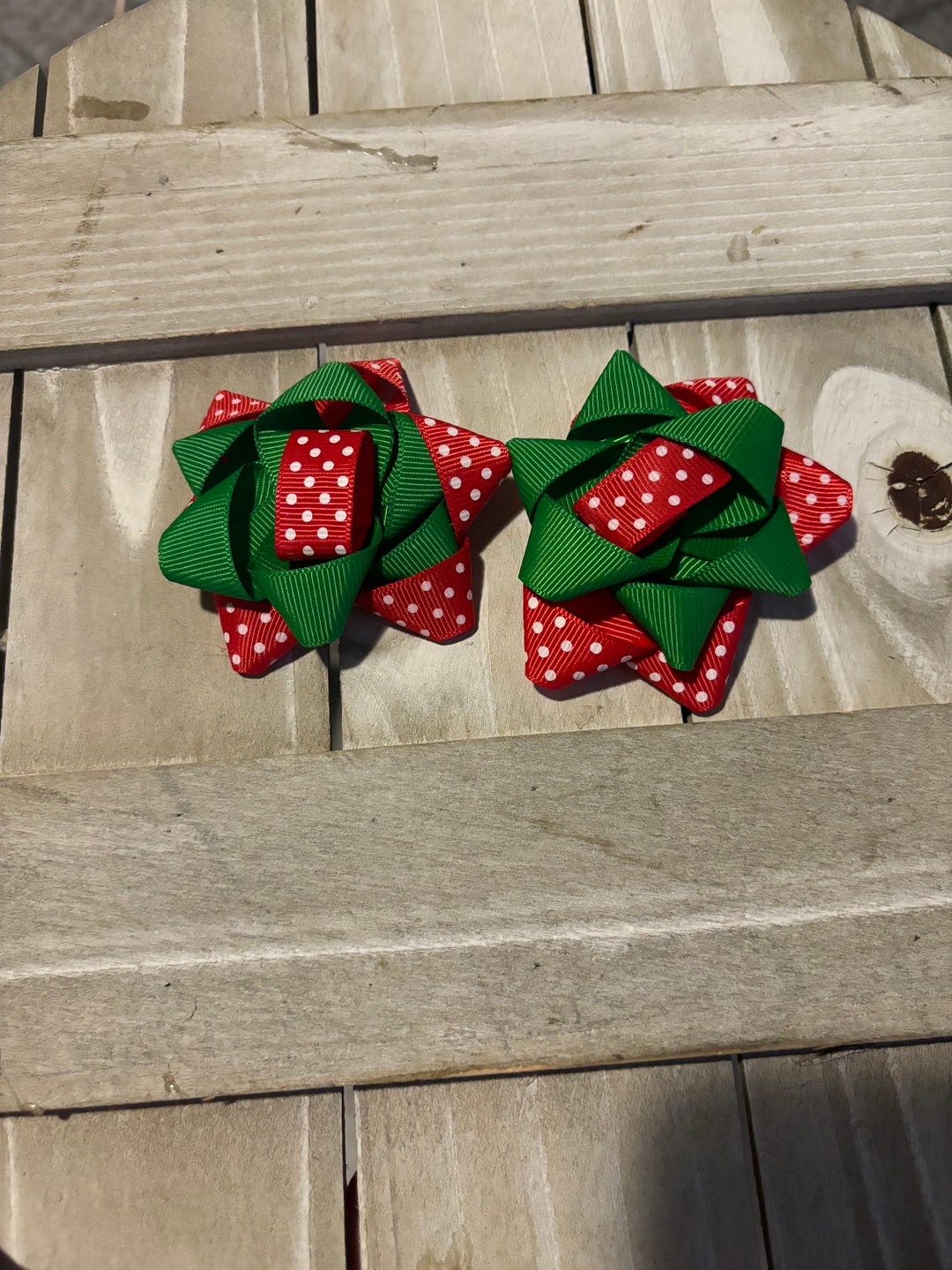 Christmas Bows Hair Clips Bows Christmas Hair Clips Girls Etsy