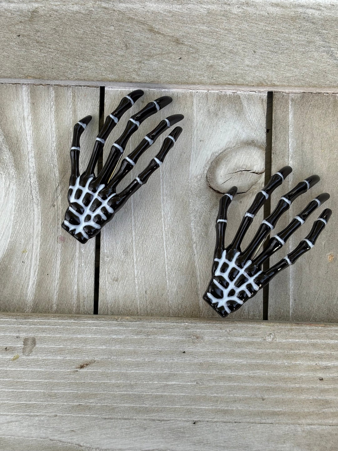 Skeleton Hands Hair Clips Bows Halloween Hair Clips Girls Etsy