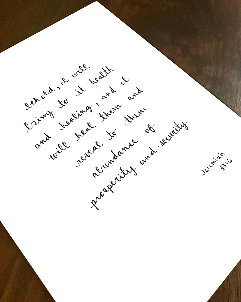Security Calligraphy Custom Calligraphy - Handmade to Order - 8x10 Inch or 4x6 Inch - Etsy