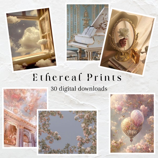 Ethereal Aesthetic Wall Collage Kit | Vintage Wall Decor | 4"x6" Prints - Digital Download