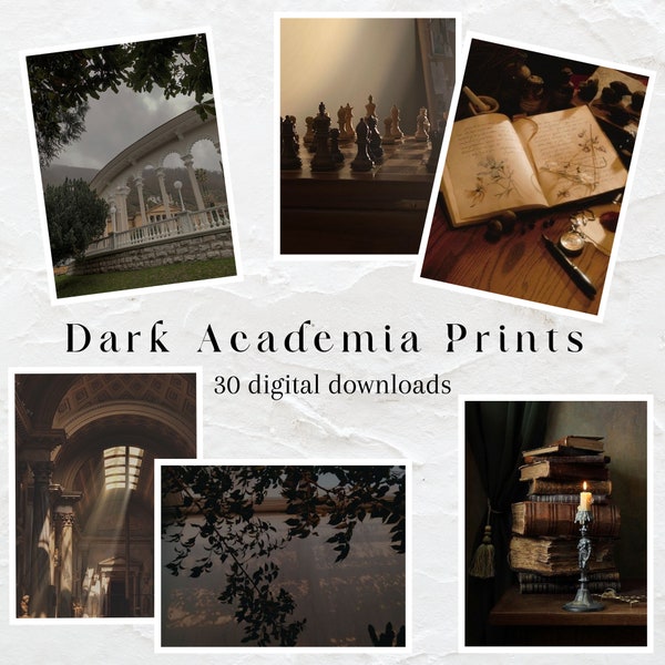 Dark Academia Aesthetic Wall Collage Kit | Vintage Wall Decor | 4"x6" Prints - Digital Download