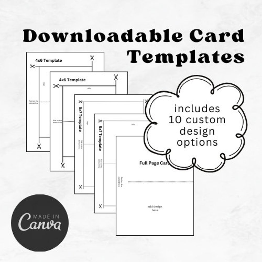 Greeting Card Template Bundle Printable Card Template for Download ...