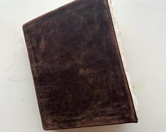 Handbound Leather Watercolor Journal | Brown Distressed, Hahnemühle Paper