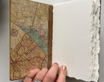 Vintage zurückgefordert wiederverwendet handgebunden Aquarell Journal Bögen kaltgepresstes Papier | 300g/m², 100% Baumwolle