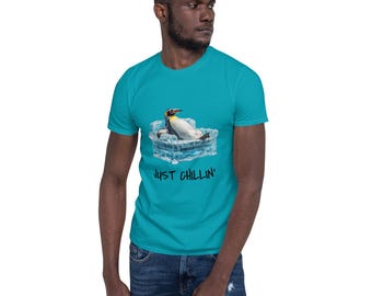 Pingüino relajándose - Camiseta divertida