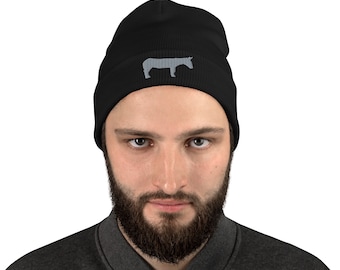Beanie, Embroidered Logo/Design, Humorous, Sarcastic, Funny, Winter Outerwear, Accessories for Men - “Asshat”