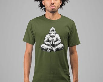 Camiseta Sasquatch Zen, Camiseta Bigfoot, Camisetas con gráficos, Ropa para hombre, Diseño divertido