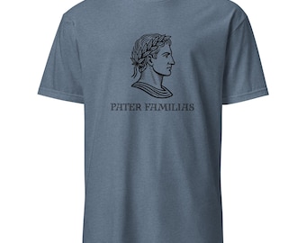 Camiseta del Día del Padre, Divertida, Imperio Romano, Pater Familias, Padre, Jefe de Familia en latín