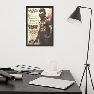 Framed poster, Spartan Code
