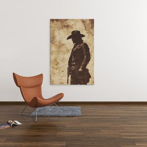 American Cowboy Art Print, Old West Wall Decor, Outlaw, Cowboy, Gunfighter, Western, Wild, Lodge, Cabin, Rustic, Man Cave - “Outlaw 4”