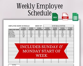 Werkroosterkalender werknemer | Personeelsplanning | Medewerker organisator | Afdrukbaar wekelijks tijdschema voor werknemers | Werkploegen