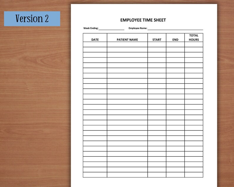 Caregiver Time Sheet Caregiver Timesheet Caregiver Log Caregiver Notes ...